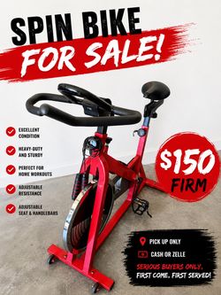 Red Indoor Spin Bike