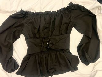 2 blouses  Medium  and a Large Woman’s Halloween Pirate or Peasant top