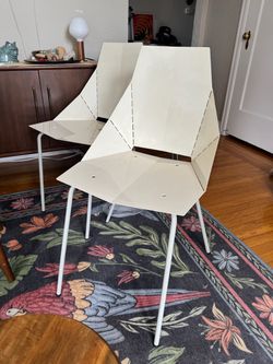 Vintage Blue Dot Real Good Chairs (2)