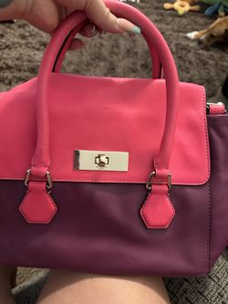 Neon pink And Purple Kate Spade Bag