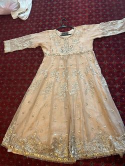 Beige Indian Party Dress 