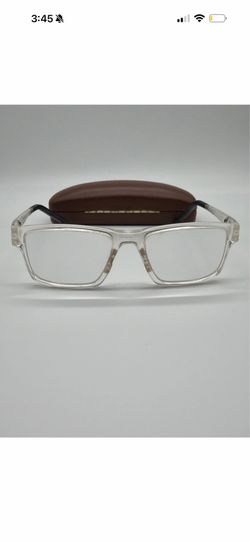 Oakley Chamfer 2 Clear Frost Rectangular Eyeglass Frames OX8040-0252 52-17