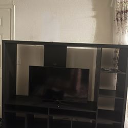 LAPPLAND TV Storage Unit with Shelves and Panel