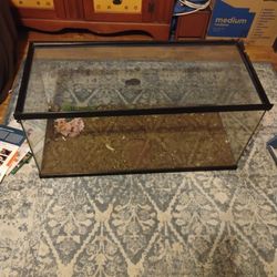 18x16x36" glass terrarium with lid.