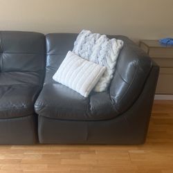 6 peace, leather couch from the gallery we buy 2022 and free blanket and two elephants