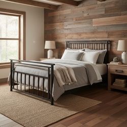 Cal king bed frame | WESLEY ALLEN ASPEN IRON BED