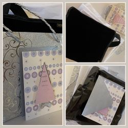 Ladies Totes Brand Bag, Expandable Tote, Jewelry, Lingerie, Black Velour Zippered Tote