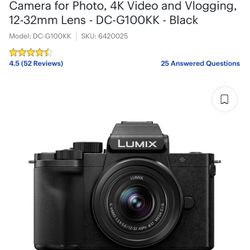 LUMIX G100 Camera 
