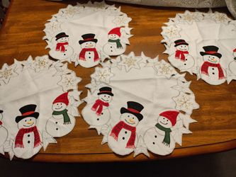 Snowman placemats or table toppers. New
