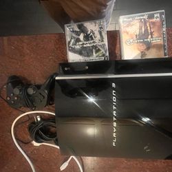 PS3 Fat W Games And Wired Control 