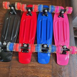 Plastic Skateboard  With Light 20 Each 