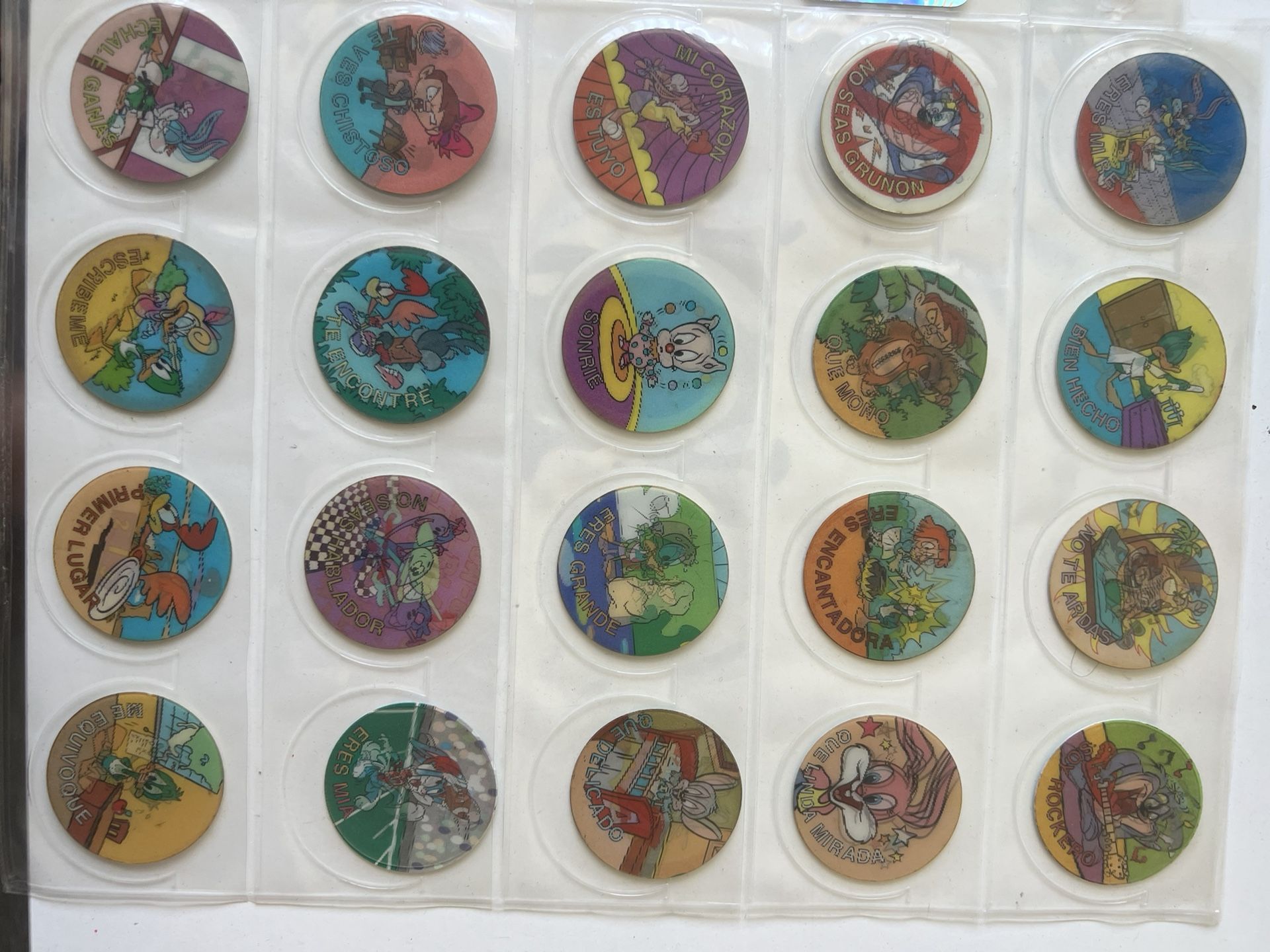 Vintage Looney Tunes Tazos De Sabritas Mexico 1994 Lenticulares Tazos Lot Of 40 Tazos