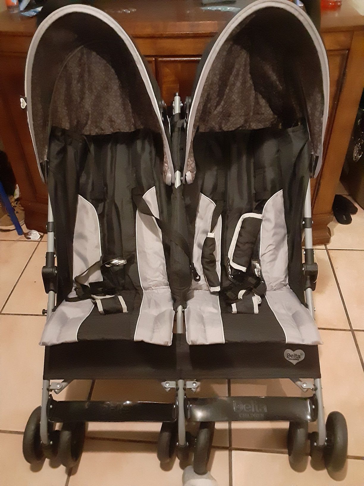 Delta double stroller