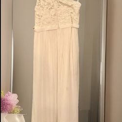 David's Bridal One Shoulder Laceformal dress Junior size 16