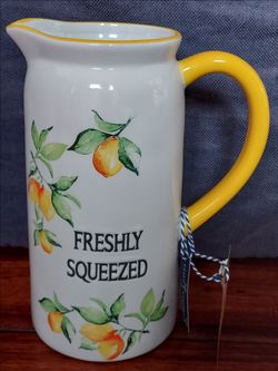 NEW Ceramic Lemon Pitcher