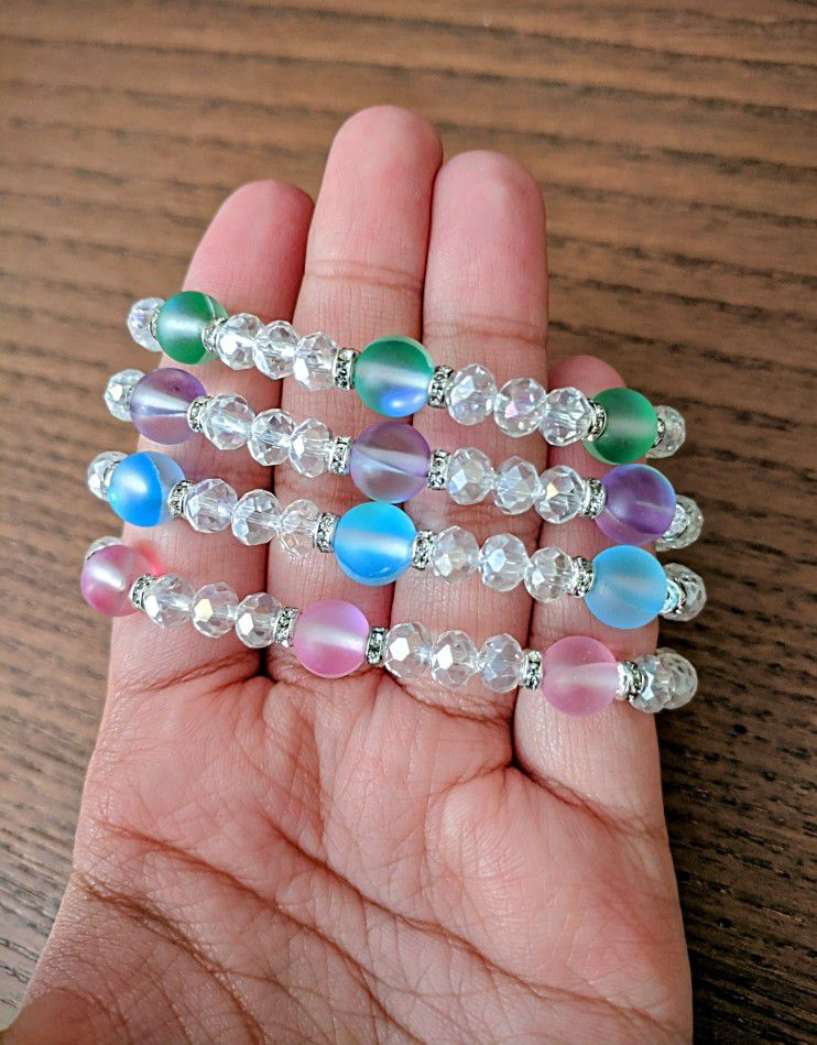Opal Bead Bracelet HANDMADE, 4 Different Colors, Each Sold Separately