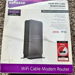 NETGEAR N600 (8x4) WiFi DOCSIS 3.0 Cable Modem Router (C3700) Certified for Xfinity from Comcast, Spectrum, Cox, Spectrum