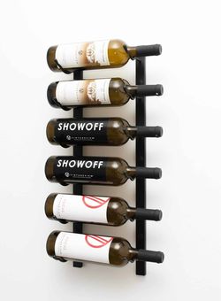 Vintage View 6-Bottle Wall-Mounted Wine Rack, Black