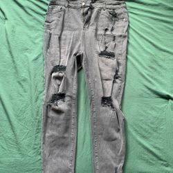 Women’s Black Ripped Skinny Jeans Size 2XL SHEIN 