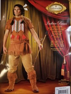 Man Indian Halloween costume w/extra stuff