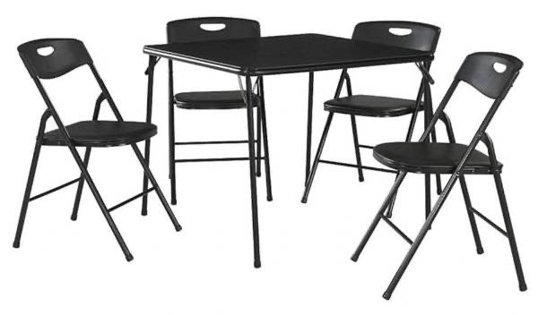 Cosco 5-Piece Folding Table & Chair Set | Black | Brand New In Box