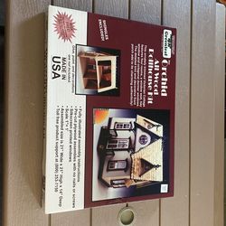 New Wood Dollhouse Kit, W/ Walls paper Included