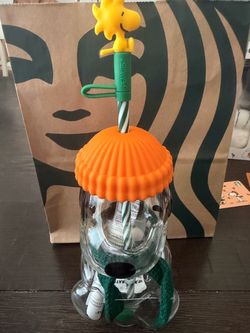 Starbucks Snoopy glass cup