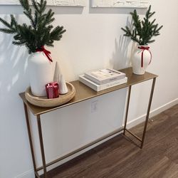Entryway Table Console (Gold/Brass)