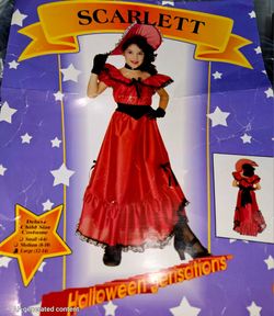 Scarlett Halloween Costume Girls Large 12-14