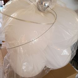 Modern 4 Globe Cluster Pendant Light - White/Chrome New