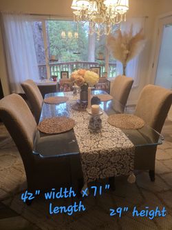 Glass Table & Six Chairs