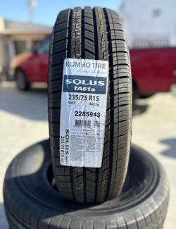 235/75/15 Kumho 4 new tires installation / balance 50,000 miles warranty