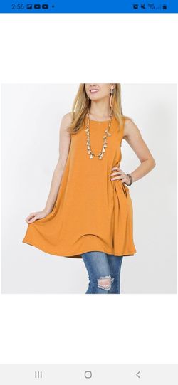 Mustard Sleeveless Tunic Size S
