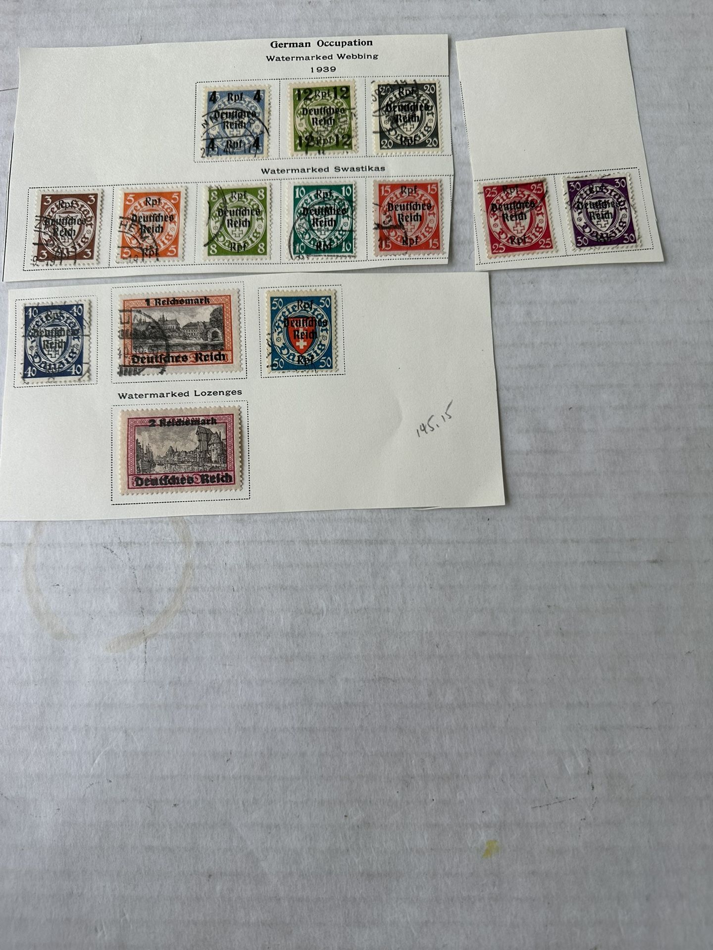Danzig Complete Set 241-254 Stamps used