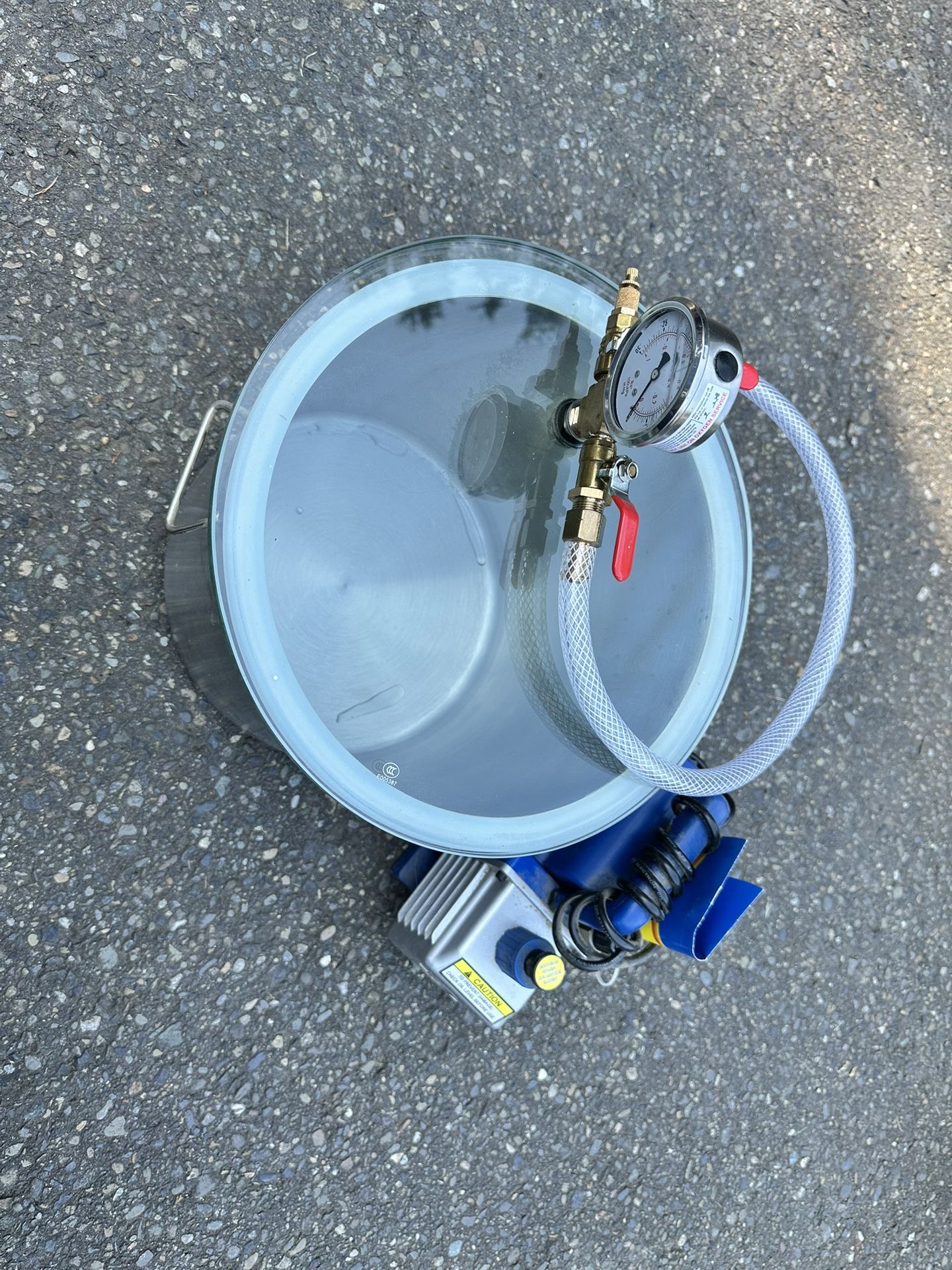 Vacuum Chamber & Pump Set - Great for Resin, Wood Stabilizing, Degassing, etc.