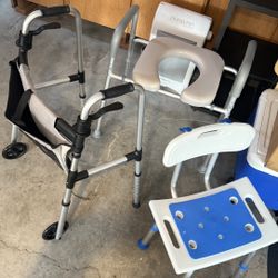 Walker, shower chair, toilet chair - elderly equipment