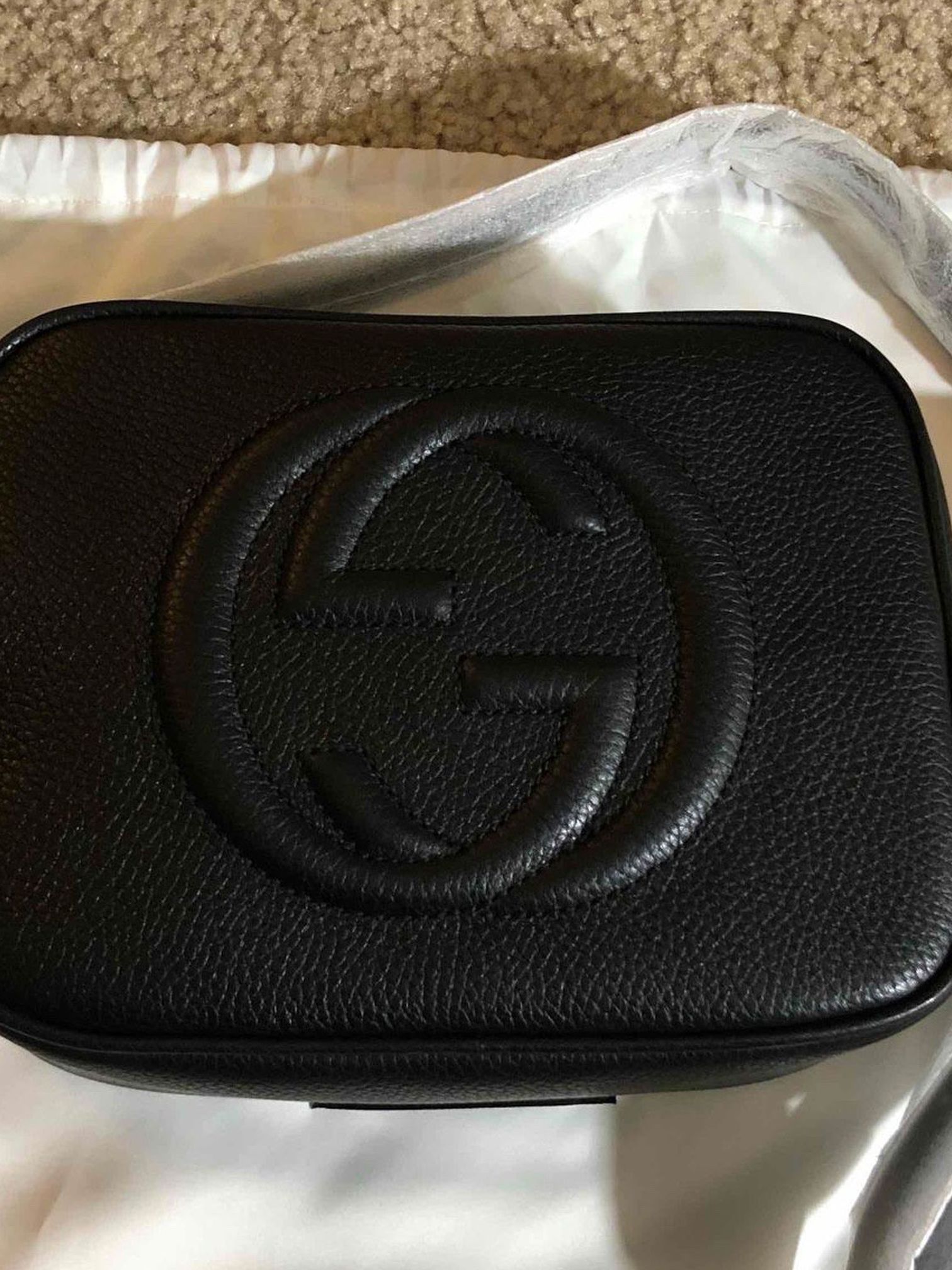 Brand New GUCCI Soho small leather disco bag. 100 % Authentic