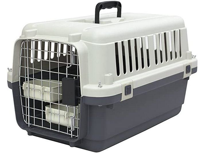 Brand New  Plastic Kennel Rolling Plastic Wire Door Travel Dog Cat Crate Small No Wheels 