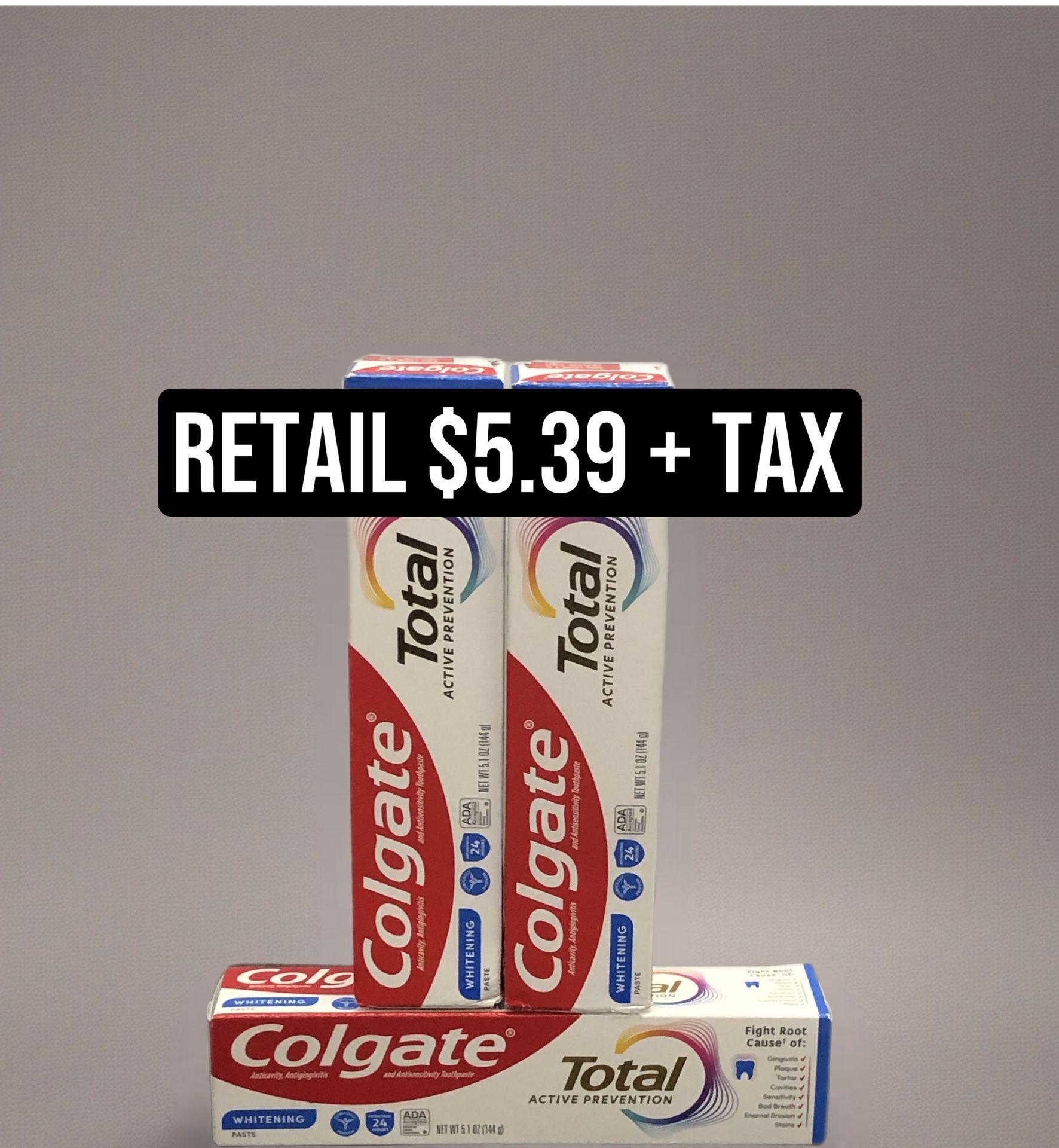 Colgate Total Toothpaste Large 5.1 Oz Read Description 