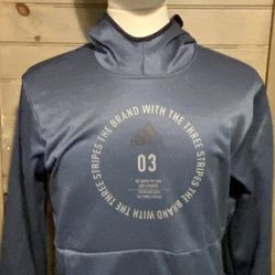 NWT Adidas Men's Blue Hoodie (Medium)