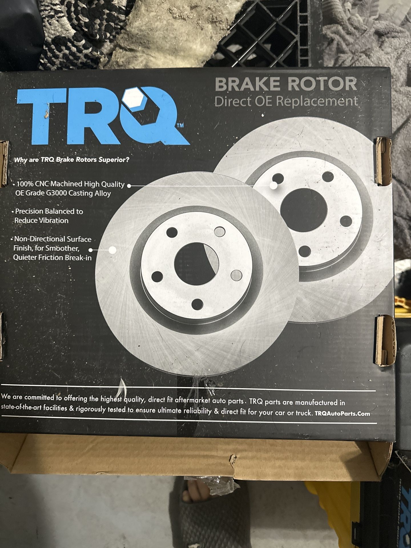 Brand New TRQ Brake Rotors & Ceramic Pad Set – Still in Box!