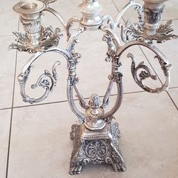 Vintage silver Plated 5 Sticks Candle holder 