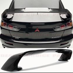 GLOSS BLACK EVO X Style Spoiler High Wing for 08-17 Mitsubishi Lancer
