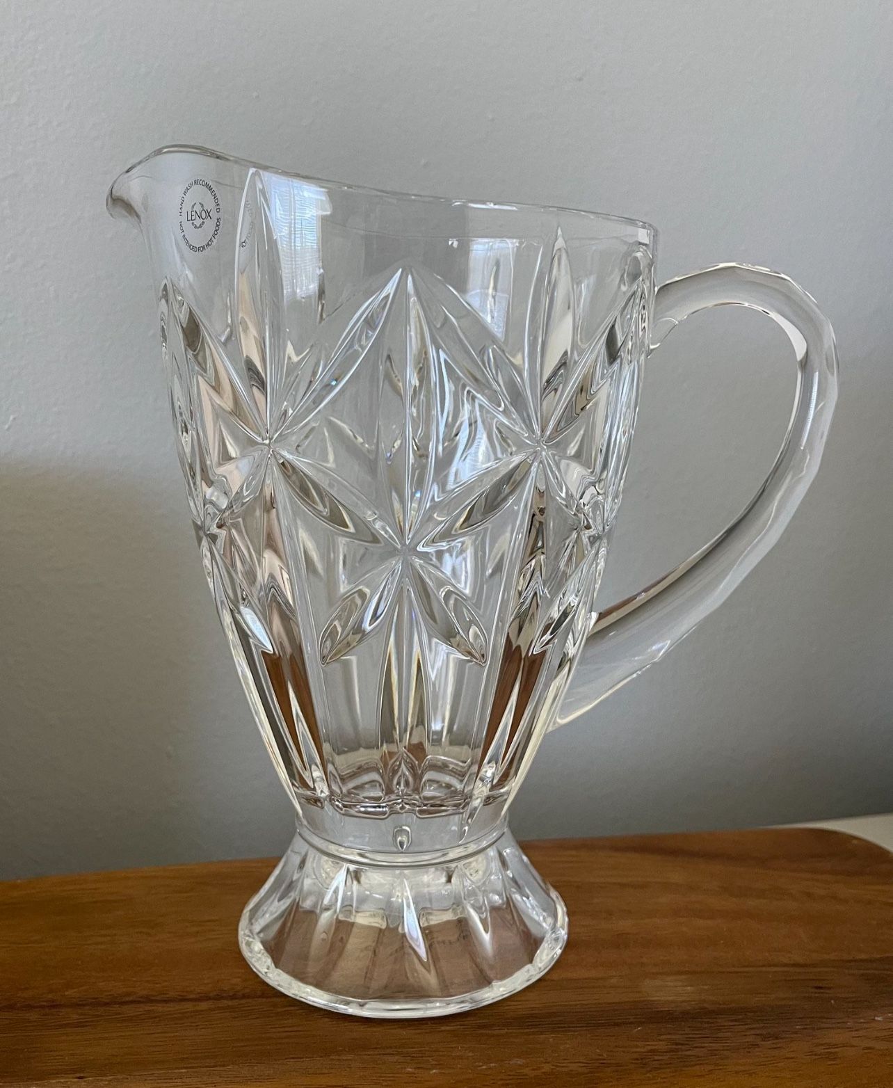 Lenox Pitcher Shooting Star Full Lead Crystal 40oz