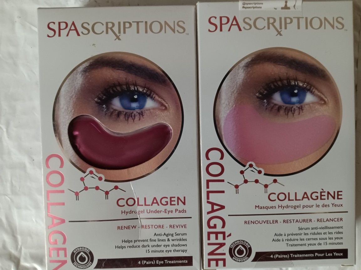 Pack Of 2 Spascriptions Collagene Hydrogel Under Eye Pad-Renew Restore Revive . Under eye Dark Circle Mask