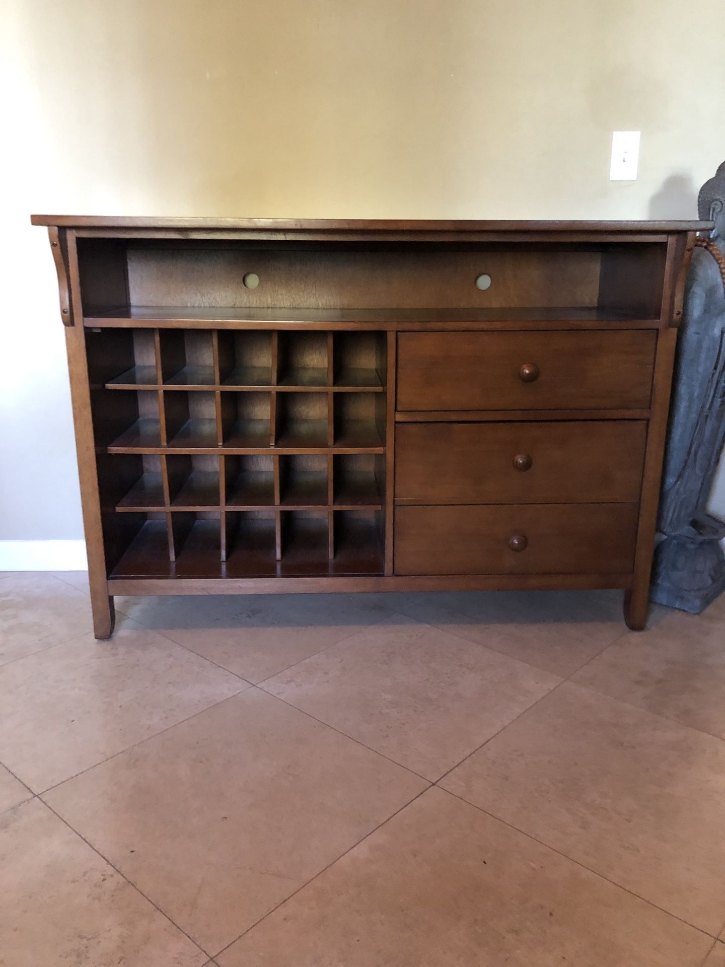 Wine Rack Buffet Table