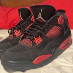 Red Thunder Jordan 4's Retro 