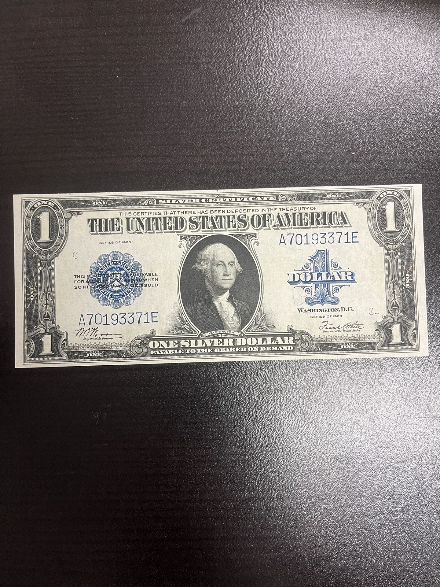 1923 $1 Silver Certificate Large Old United States Money