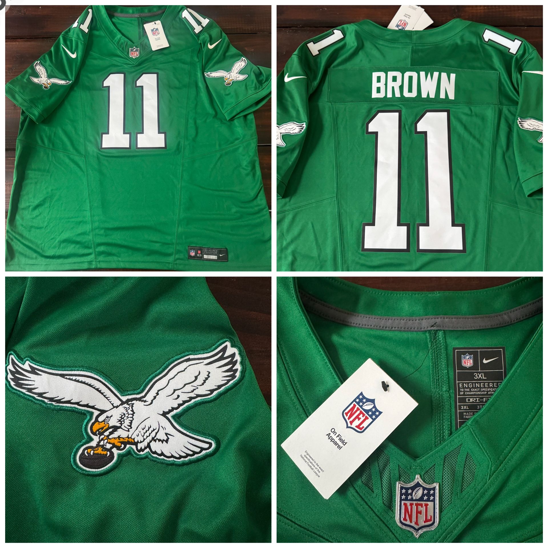 Nike Vapor FUSE Limited Philadelphia Eagles AJ Brown Kelly Green Jersey