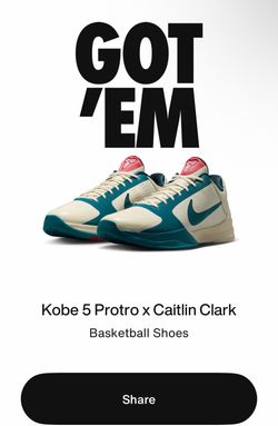 Kobe Protro 5 - Caitlin Clark - 8.5 - Draft Day